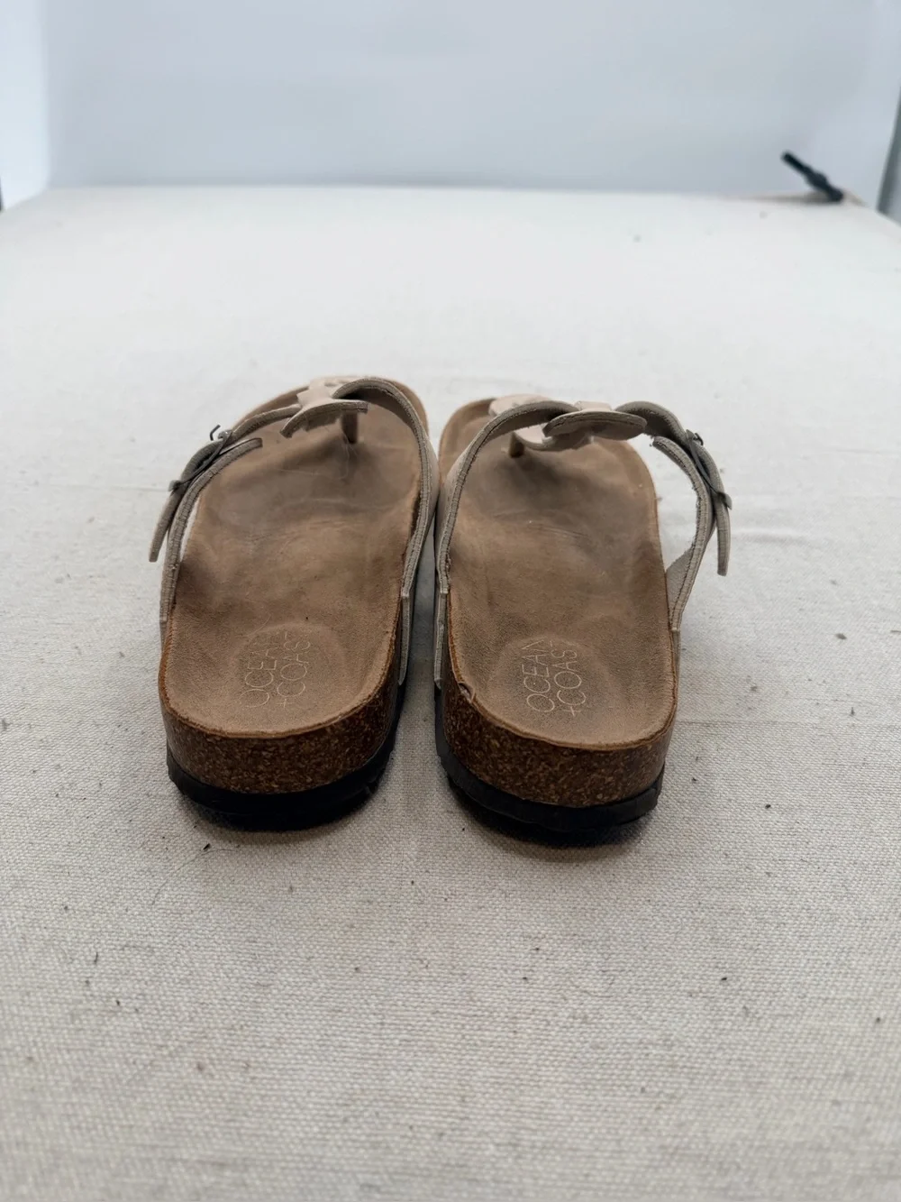 Women’s Neutral Braided Toe-Post Sandals - Beige
